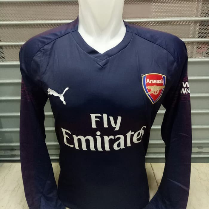 JERSEY BOLA ARSENAL AWAY LONG SLEEVE 2018/2019 GRADE ORI