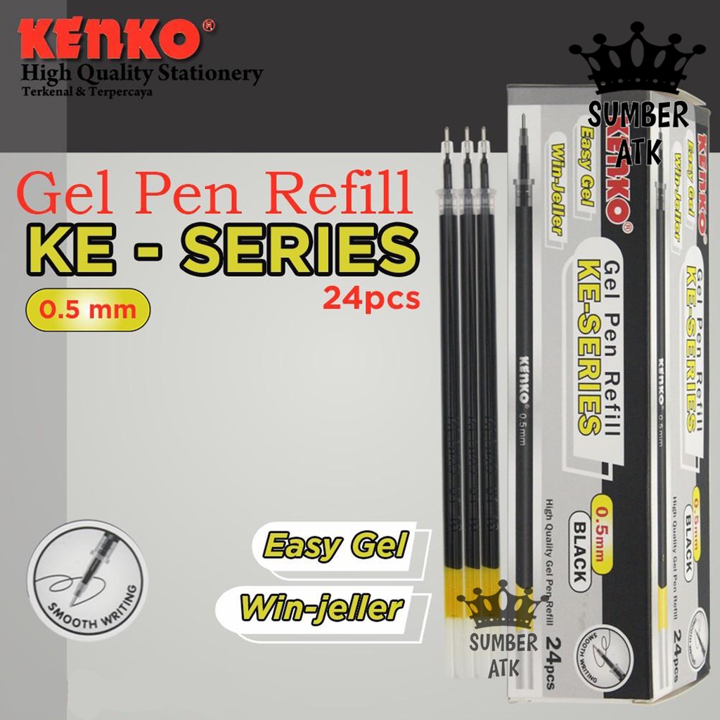 

Refill Pen Kenko Easy Gel 1 BOX 24 PCS HITAM dan BIRU , KE Series / Isi Pulpen / Isi Ulang Pen