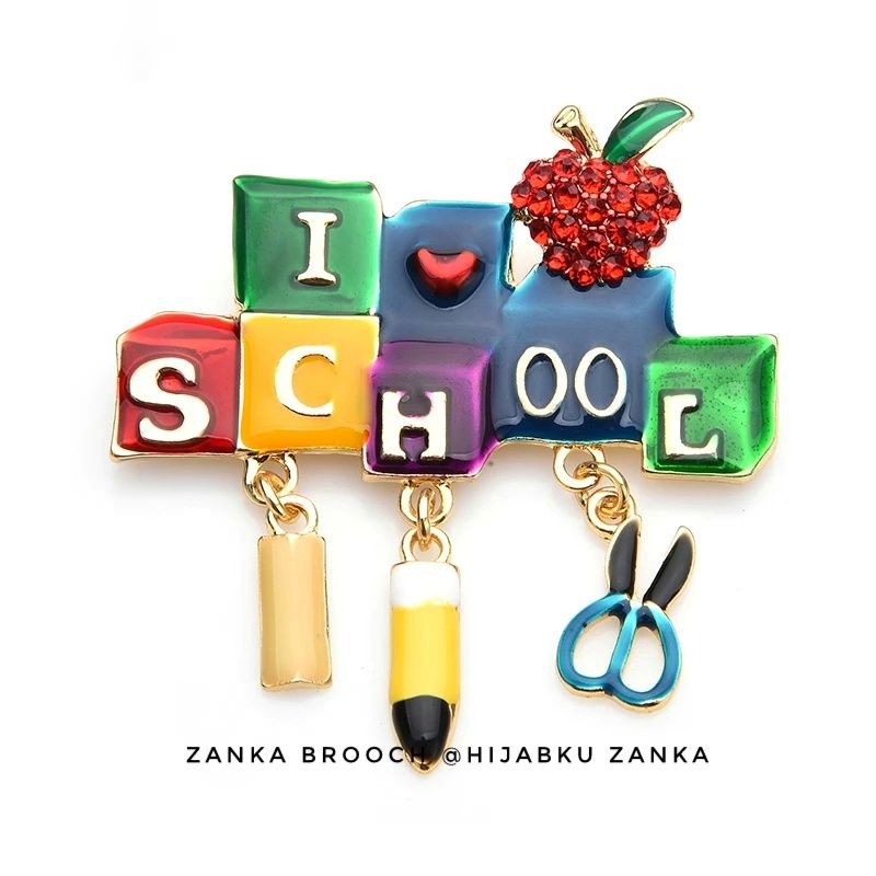 

guru sekolah - teacher school brooch - kado guru