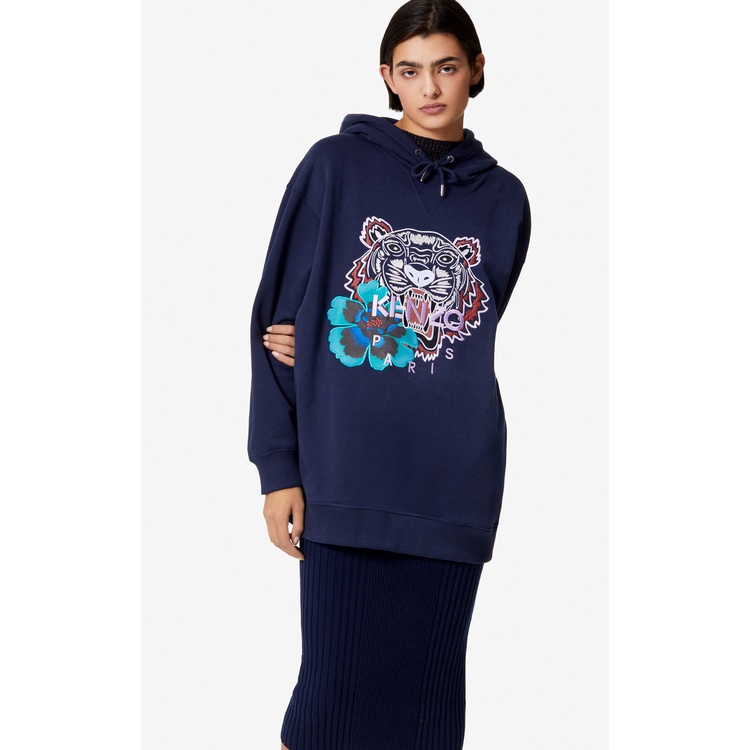 KENZO/Takada Kenzo Baru Bordir Kepala Harimau Sweter Rok Berkerudung