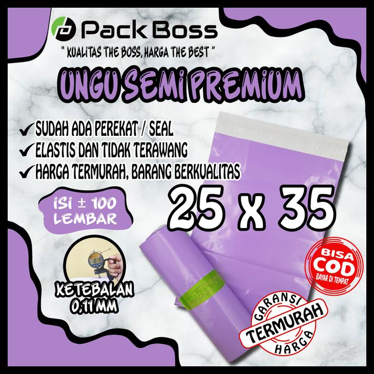 

[READY STOCK] 25X35 UNGU SEMI PREMIUM POLYMAILER PACKAGING ONLINE ADA PEREKAT