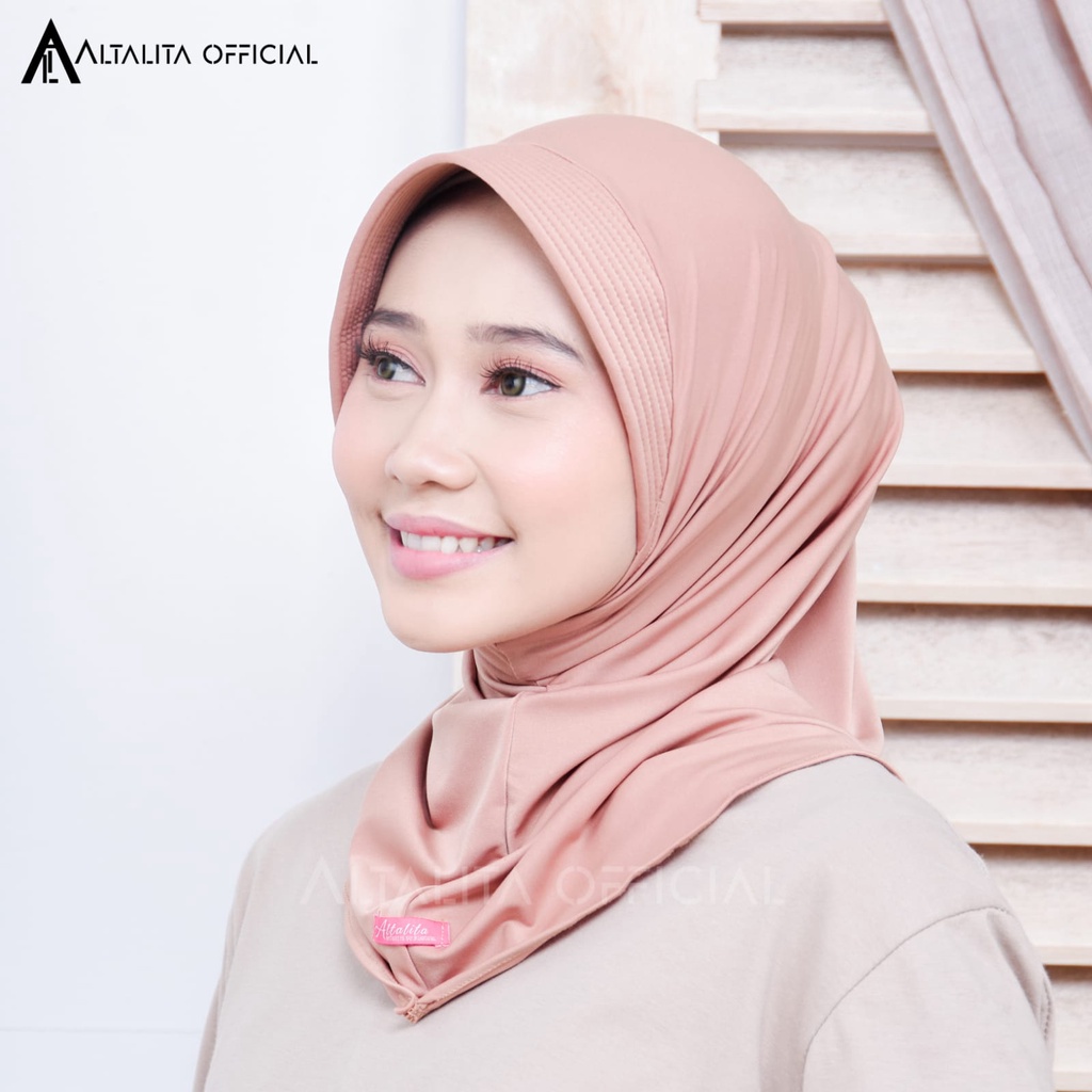 Altalita - Bergo Sport Nadira pet Jilbab Instan Sporty Jersey Spandek Premium Olahraga Volly Senam High Quality