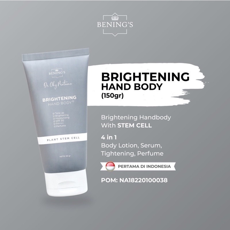 Bening's BRIGHTENING HANDBODY SILVER | LOTION PENCERAH By DR oky pratama