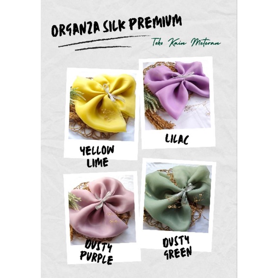 Kain Organza Polos / Organza Premium Silk Glowing / Bahan Organza Grade A