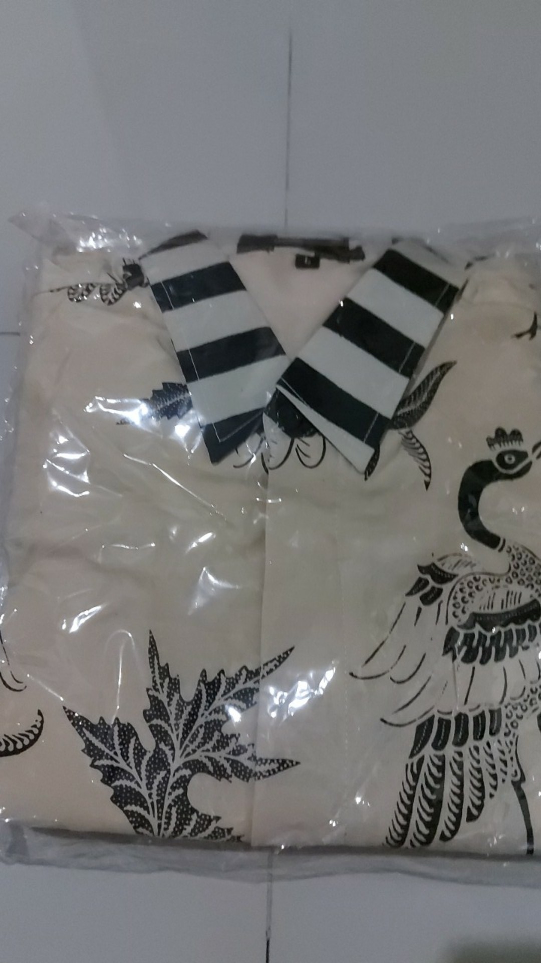 Rupacandra Kemeja Batik Pria Lengan Panjang Slimfit Katun Printing Hem Baju Atasan Kantor Modern