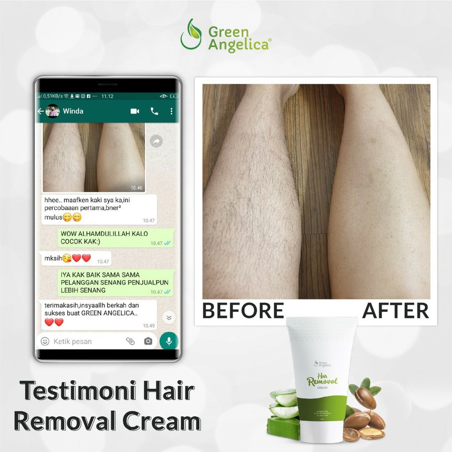 GREEN ANGELICA HAIR REMOVAL PERONTOK PENGHILANG BULU KAKI KETIAK LENGAN AMPUH CEPAT