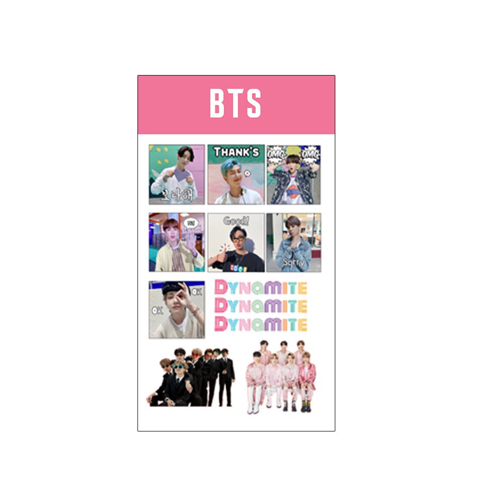 Stiker Transparan Anti Air Motif Bts/Blackpink Untuk Koleksi