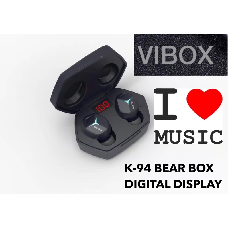 BLUETOOTH VIBOX K94 BEAR BOX BUDS BT DIGITAL DISPLAY SUPER BASS