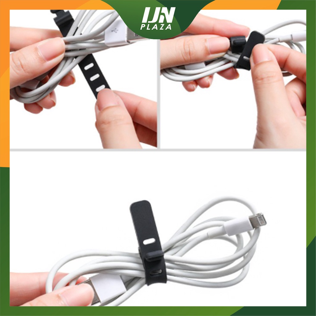 ❤ IJN ❤ Pengikat Kabel Penggulung Cable Binder Klip Cable Cord Holder Penjepit Kabel Charger Hp Universal