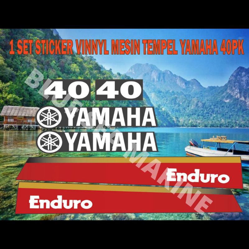 Stiker Mesin Tempel Yamaha 40PK 2 Tak