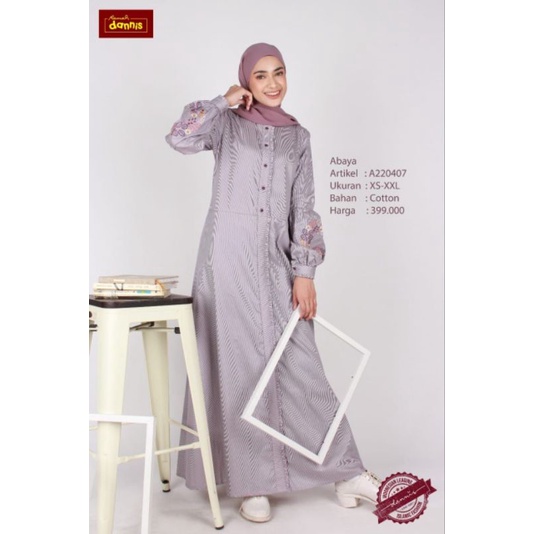 Abaya dannis bahan nyuamaaan reguler A220407