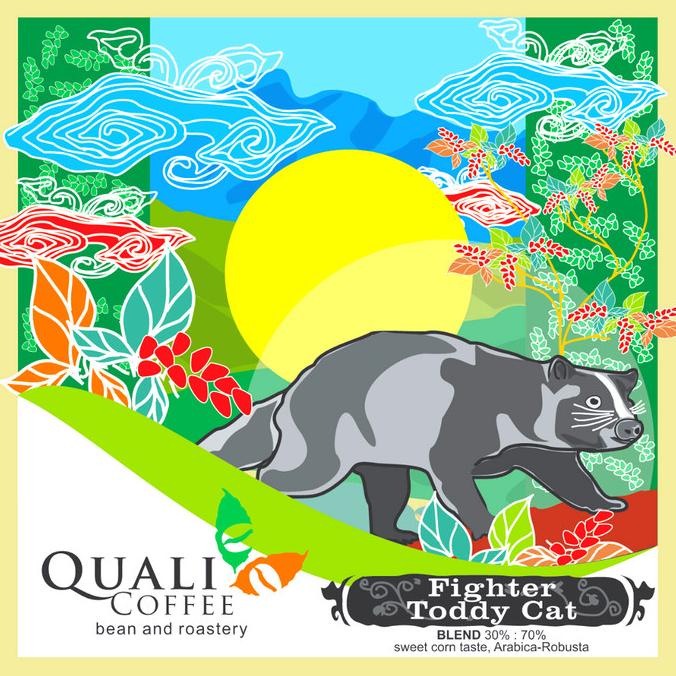 

Kopi Fighter Toddy Cat 1KG Espresso Blend (30% A - 70% R) Quali Coffee