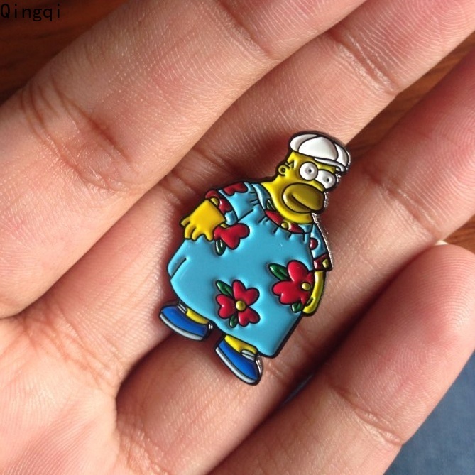 Bros Pin Enamel Desain Kartun Simpsons Untuk Anak