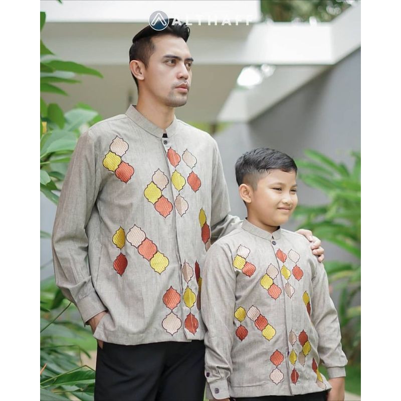 Koko lengan panjang couple bordir ayah anak Althaff HANNAN SERIES