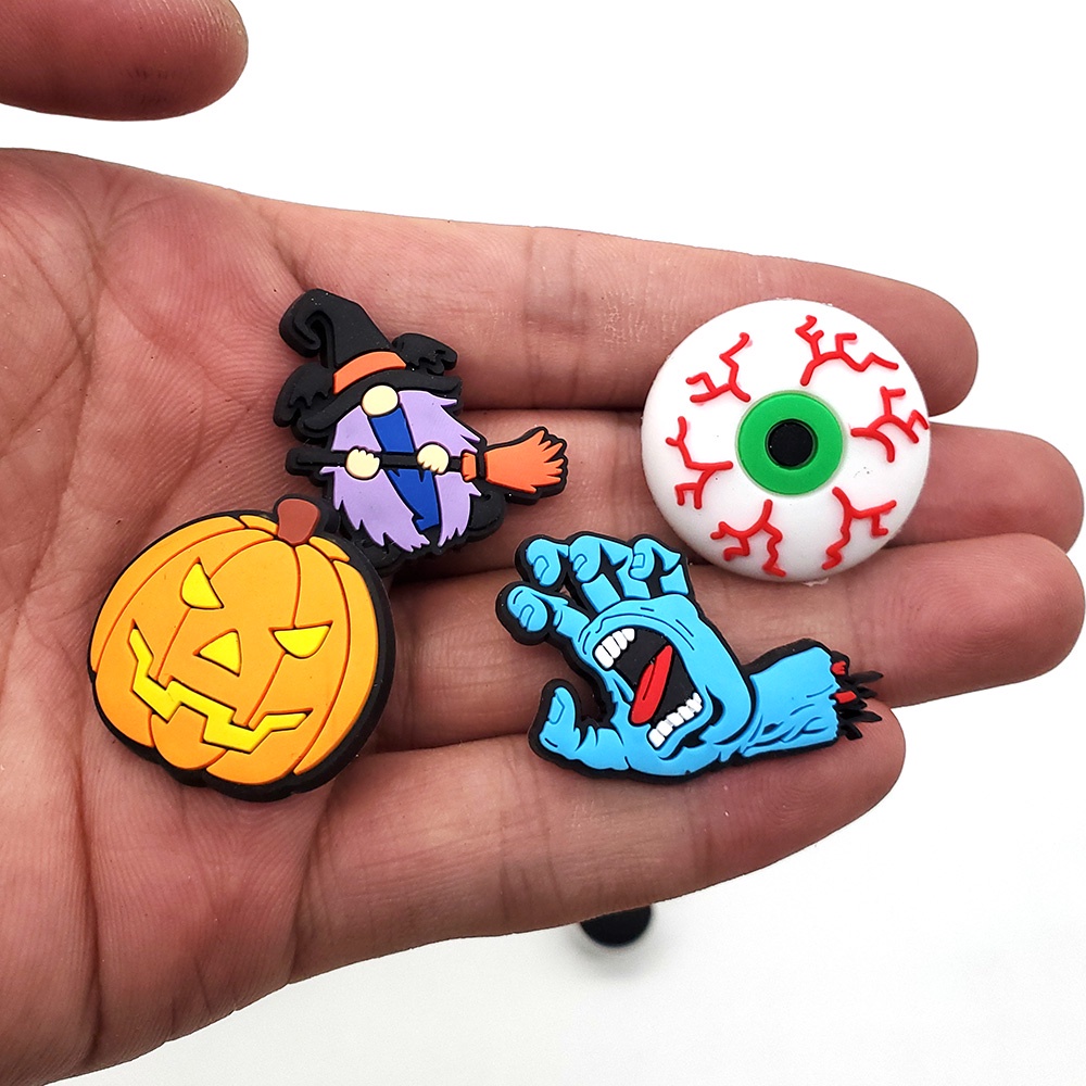 Charms Aksesoris Sepatu Desain Halloween jibbitz crocs Untuk Pria Dan Wanita