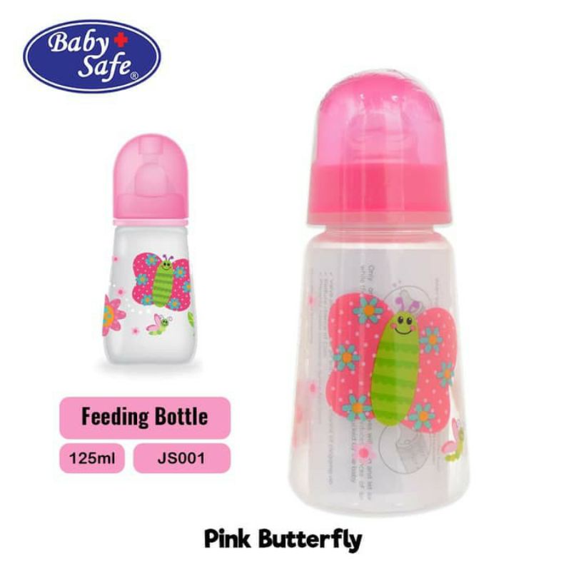 BabySafe Embossed Lid bottle JS001 125ml/Babysafe botol susu