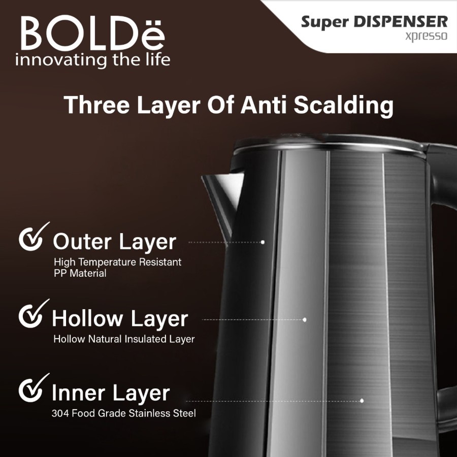 Bolde Super Dispenser Xpresso Galon Bawah Smart Dispenser