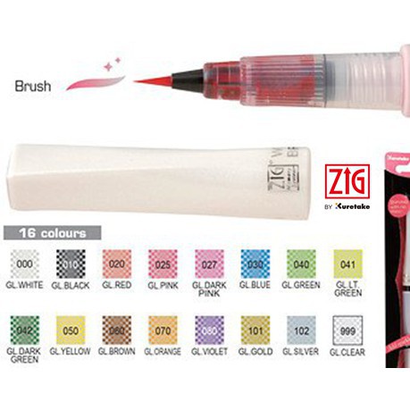 

Zig kuretake memory system wink of stella glitter brush pen pulpen kuas MS 55