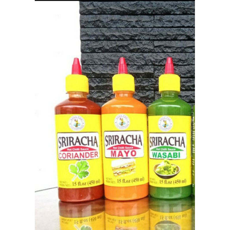 

Sriracha hot chili sauce (mayo, coriander, wasabi)
