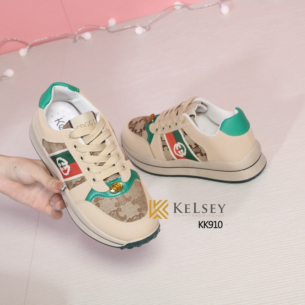 Kelsey Sepatu Sneakers  Wanita  Import KK910