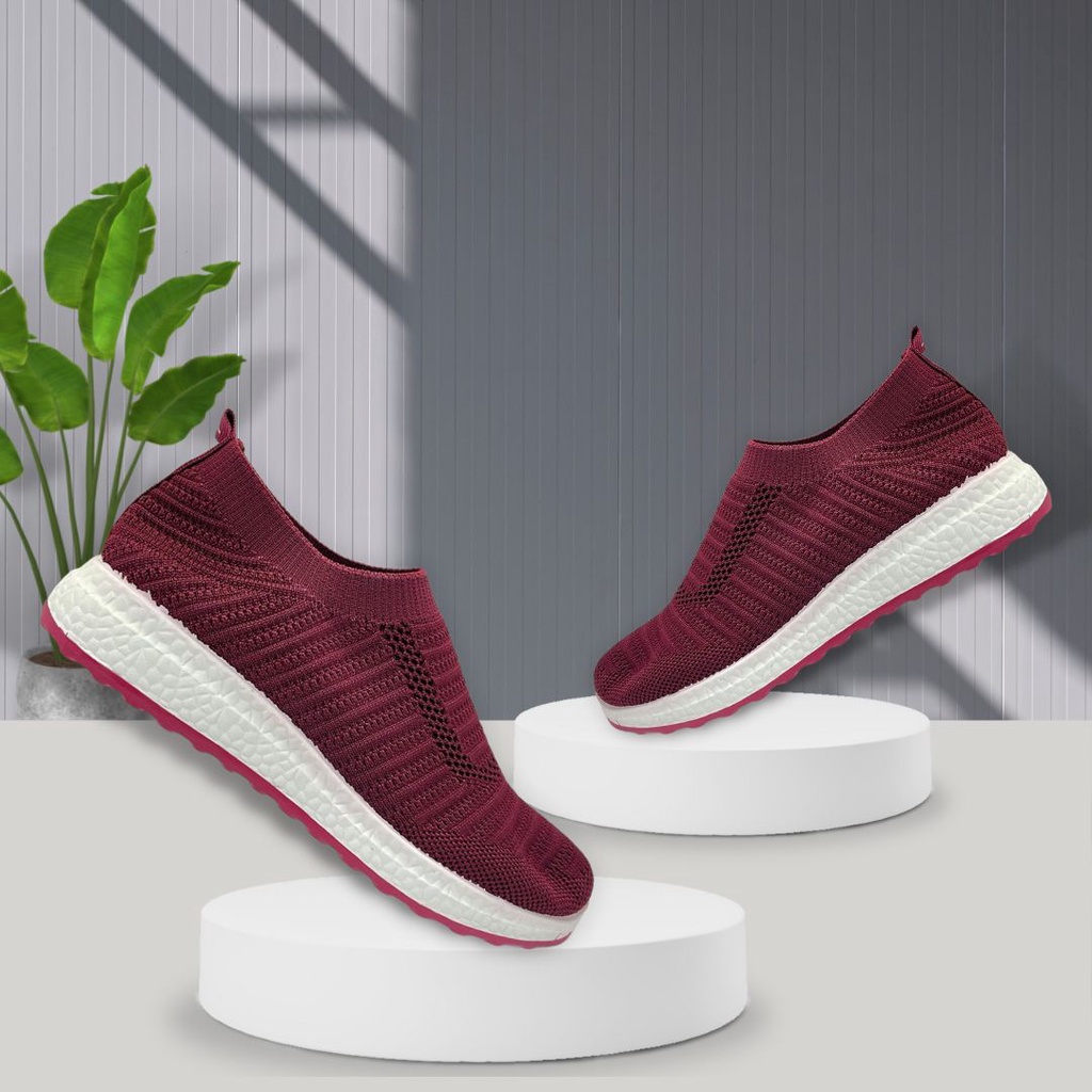 GSW Sepatu wanita Sneakers wanita Import Sneakers wanita Fashion FlyKnit Import With Air Boost Outsole &amp; Sponge ( HL901) Sepatu wanita import sepatu sneakers wanita import premium