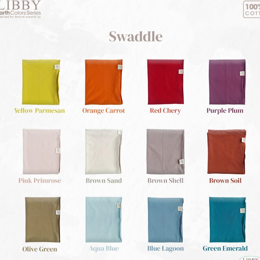 LIBBY SWADDLE MURAH PREMIUM QUALITY BEDONG EARTH COLOUR SERIES BEDONG BAYI COMFY SET / ROCCO SET