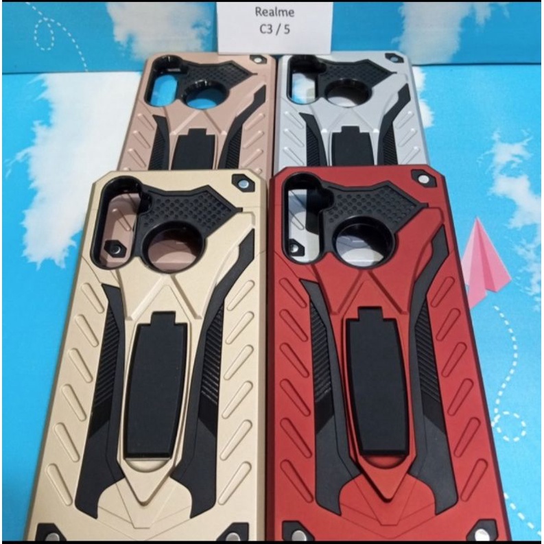 Phantom Series Stand Robot Case Realme C3 / Realme 5
