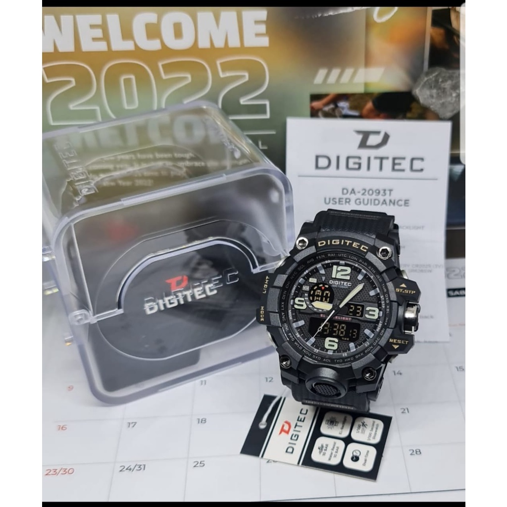 Digitec 2093 DA 2093 original garansi / Jam tangan pria Digitec 2093 / DG 2093 sporty