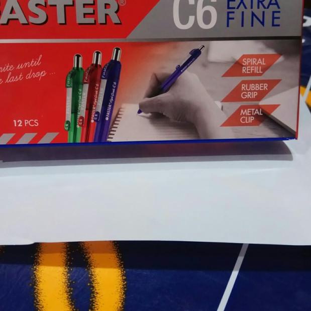 

➻ Pulpen Faster C6 (isi 12 buah) - Hitam ➵