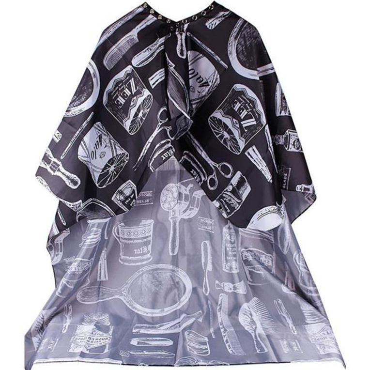 Courtier Jubah Apron Pangkas Rambut Salon Barbershop Cape - WB01 - Black