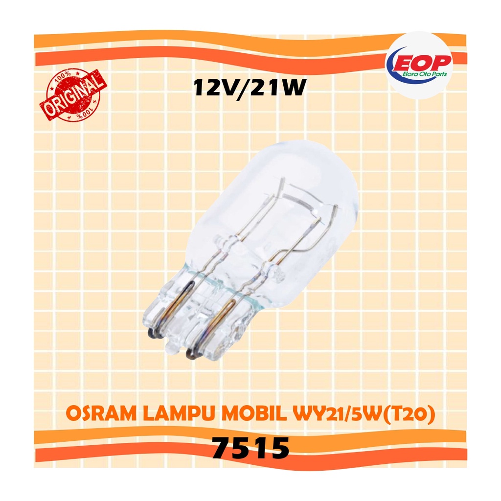 Osram Lampu Mobil W21/5W Original 7515 W3x16q 12V 21W