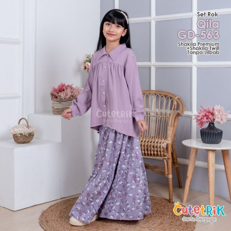 SETELAN ROK QILA / SETELAN ROK ANAK MUSLIM PEREMPUAN