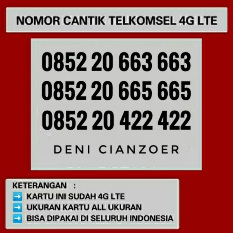 kartu perdana as nomor cantik