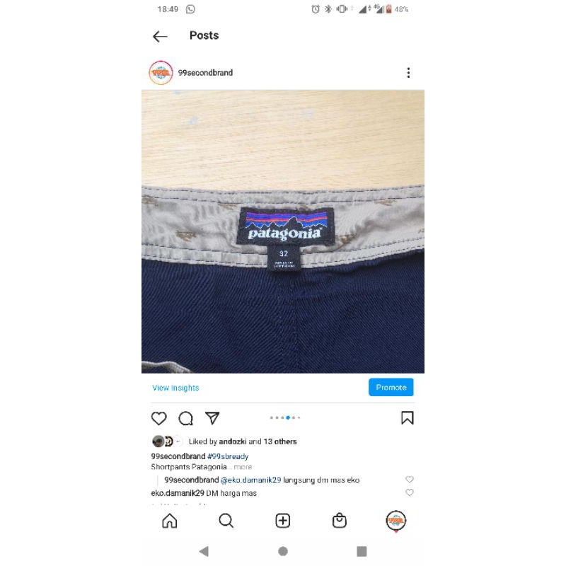 celana pendek patagonia