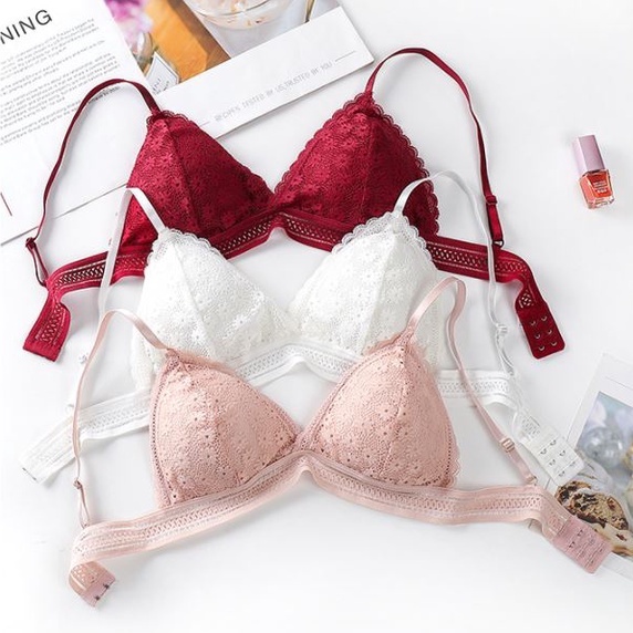 BV.ID BR619 BH BRA WANITA TANPA KAWAT BAHAN LACE HALUS PAKAIAN DALAM BRALETTE PUSH UP ELASTIS SEXY