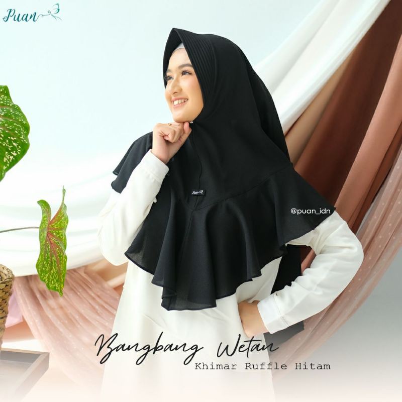Khimar bangbang wetan hitam by puan hijab