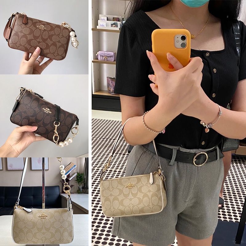 COACH 3308 new fashion wanita tas bahu/tas selempang/tas ketiak mahjong dompet koin