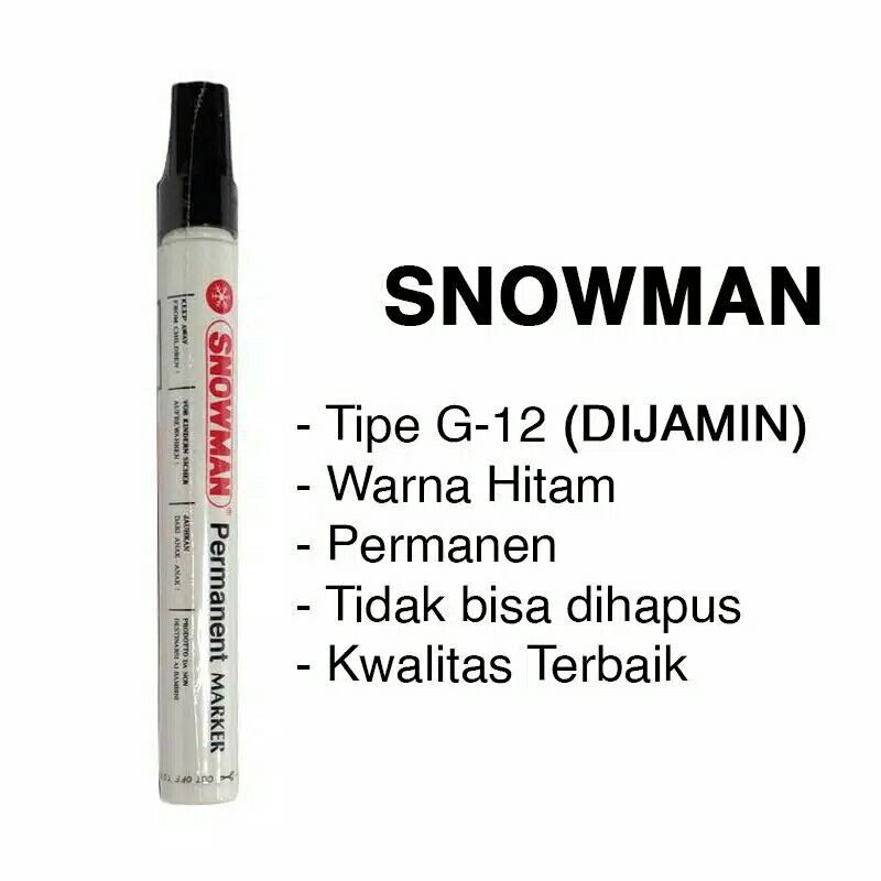 

SPIDOL SNOWMAN PERMANEN MARKER HITAM