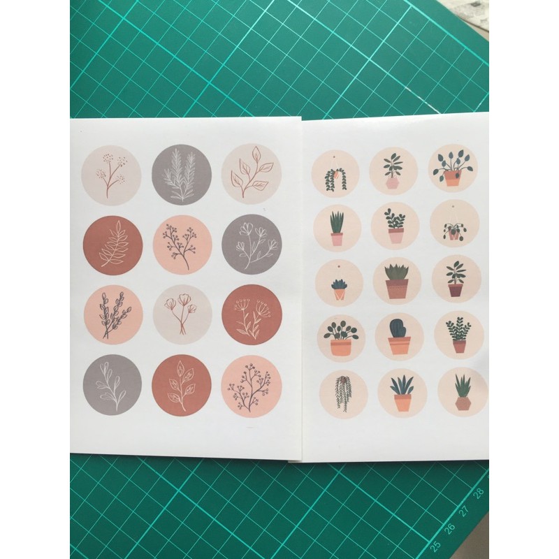 Sticker Bulat Stiker Circle Aesthetic Laptop Tumblr Murah