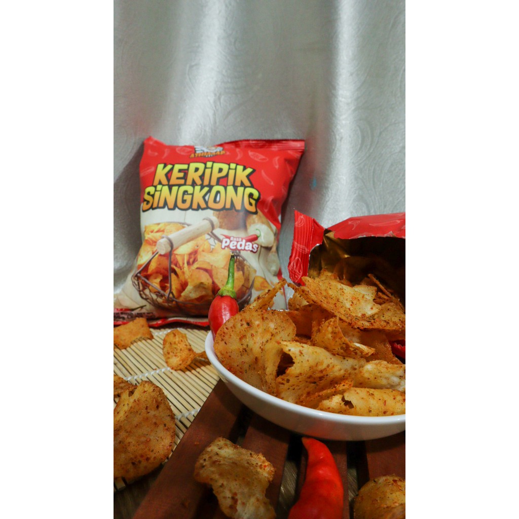

[BEST SELLER] Keripik Singkong Pedas Daun Jeruk Ashiaaap