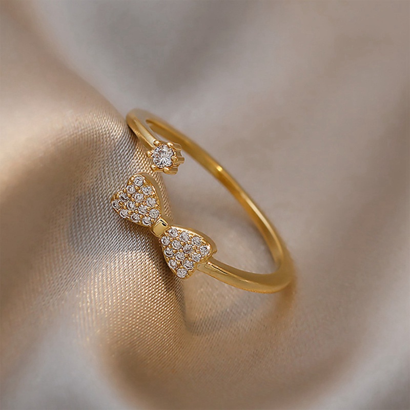 Fancyqube Cincin Desain Pita Kecil Untuk Wanita 2021