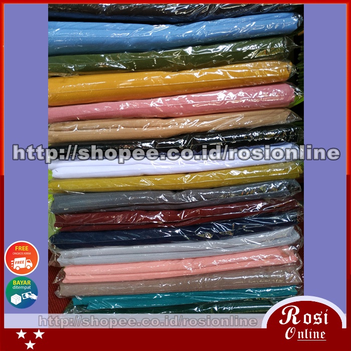 Jilbab Syari Pashmina Jumbo Wolfis Italiano 200x75 Ala Sabyan Malay Crepe Stretch Polos-6