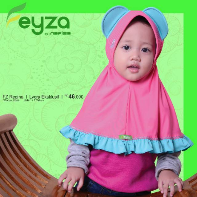 Jilbab Regina/Kerudung anak/Hijab Instan/Feyza Nafisa