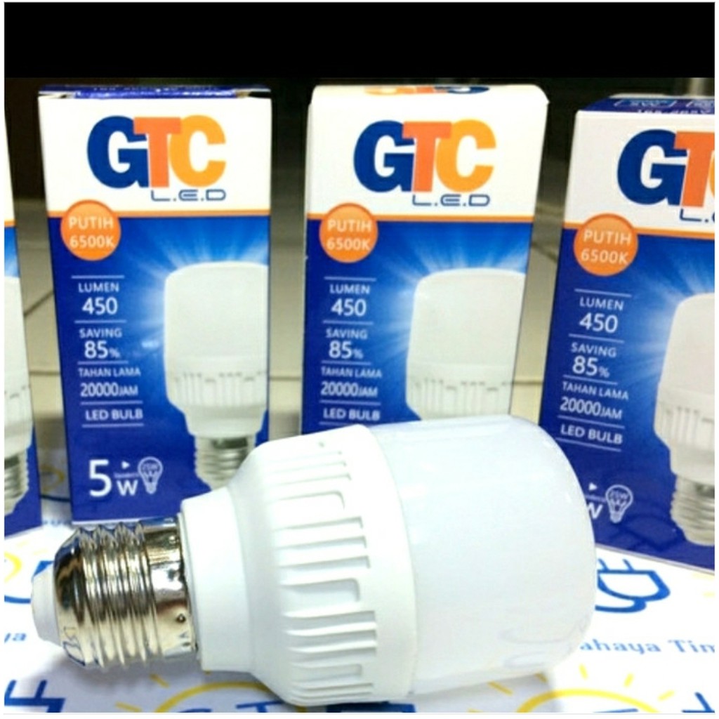 LAMPU LED GTC TABUNG 5 WATT PUTIH BAGUS MURAH SUPER SALE GROSIR LED