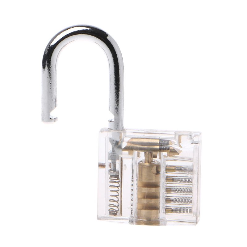 Gro Removable Transparan VisiblePick Cutaway Practice Lock Repeaed Assembly Gembok