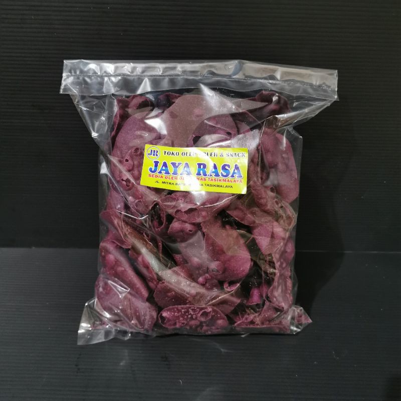 

KERIPIK UBI telo ungu 100/250 gram manis cemilan renyah