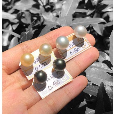 Giwang tusuk pentul persit women earrings gold simple elegant cantik mutiara air laut asli lombok ra