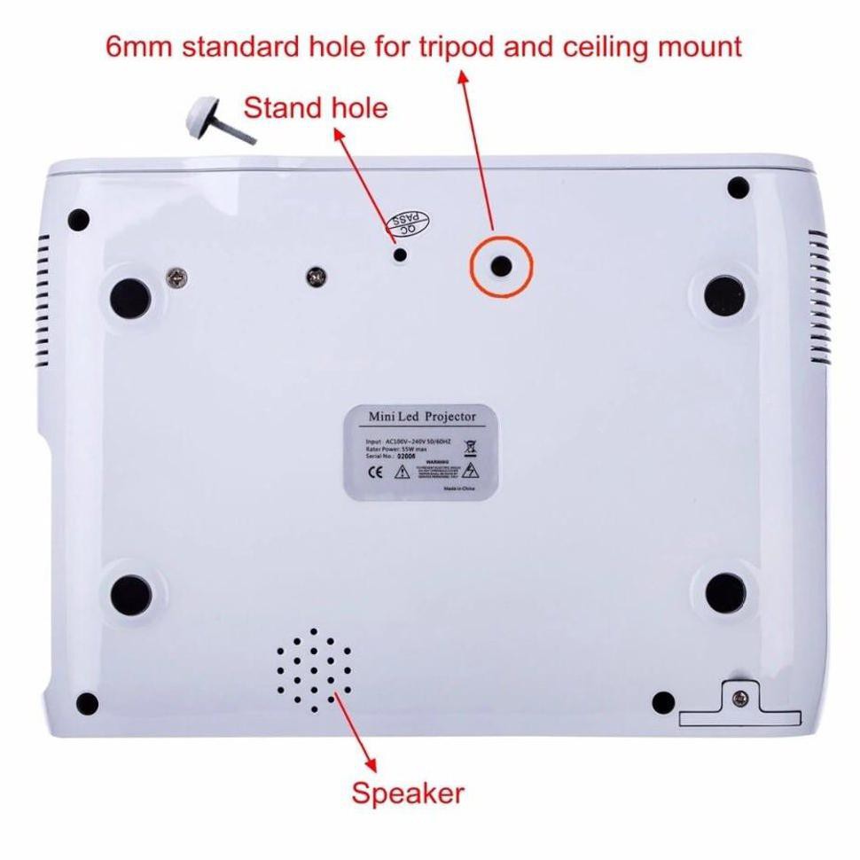 LJP Mini LED EV-X7 TV Infokus Projector 1800 Lumens TV Tuner - Proyektor Infocus Nobar Bola VS C6