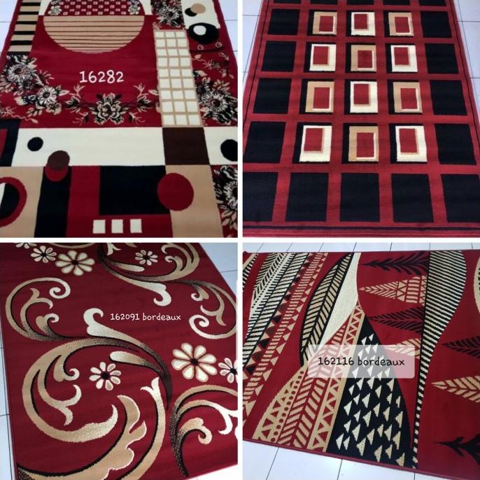 karpet permadani kode 16282 warna bordeaux 160x210
