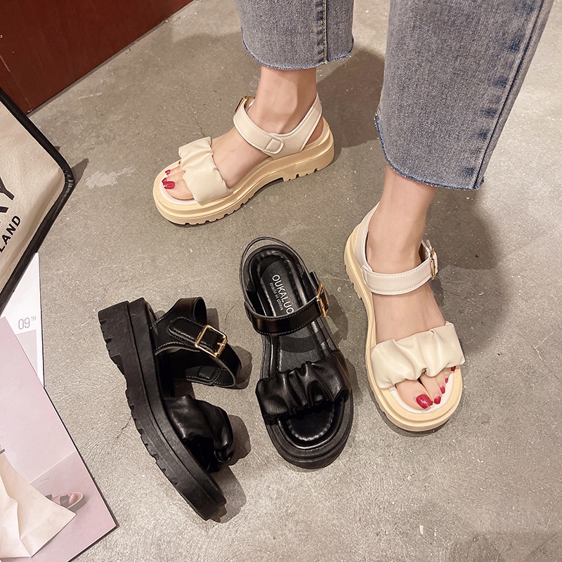 Free Box Sepatu Sandal Wanita NS0505 Sandal Wedges Wanita Sandal Import